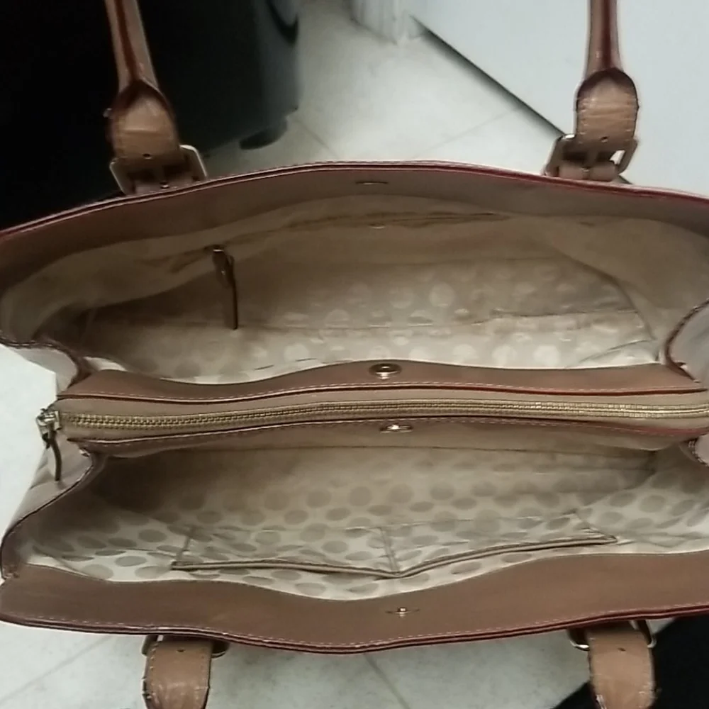 KATE SPADE large leather carryall tote bag satchel
